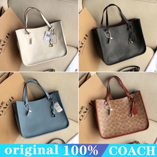 COACH c3460 c3889 Tyler Carryall 28 กระเป๋าถือผู้หญิง/กระเป๋าหนังวัว/สีคลาสสิก/กระเป๋าโท้ทแบบเปิด