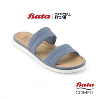 BATA บาจา COMFIT รองเท้าเพื่อสุขภาพ แบบสวมส้นแบน สำหรับผู้หญิง รุ่น CARISSLY สีเบจ 5618751 สีกรมท่า 5619751