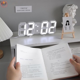 นาฬิกาดิจิทัล LED 3D อิเล็กทรอนิกส์ เสียบ usb สําหรับติดผนัง YUE