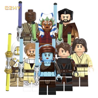 ฟิกเกอร์ Obi-Wan Anakin Qui-Gon Jinn Jei Temple Guard Mace Windu Ahsoka Dooku Ella Secura ขนาดเล็ก ของเล่นสําหรับเด็ก