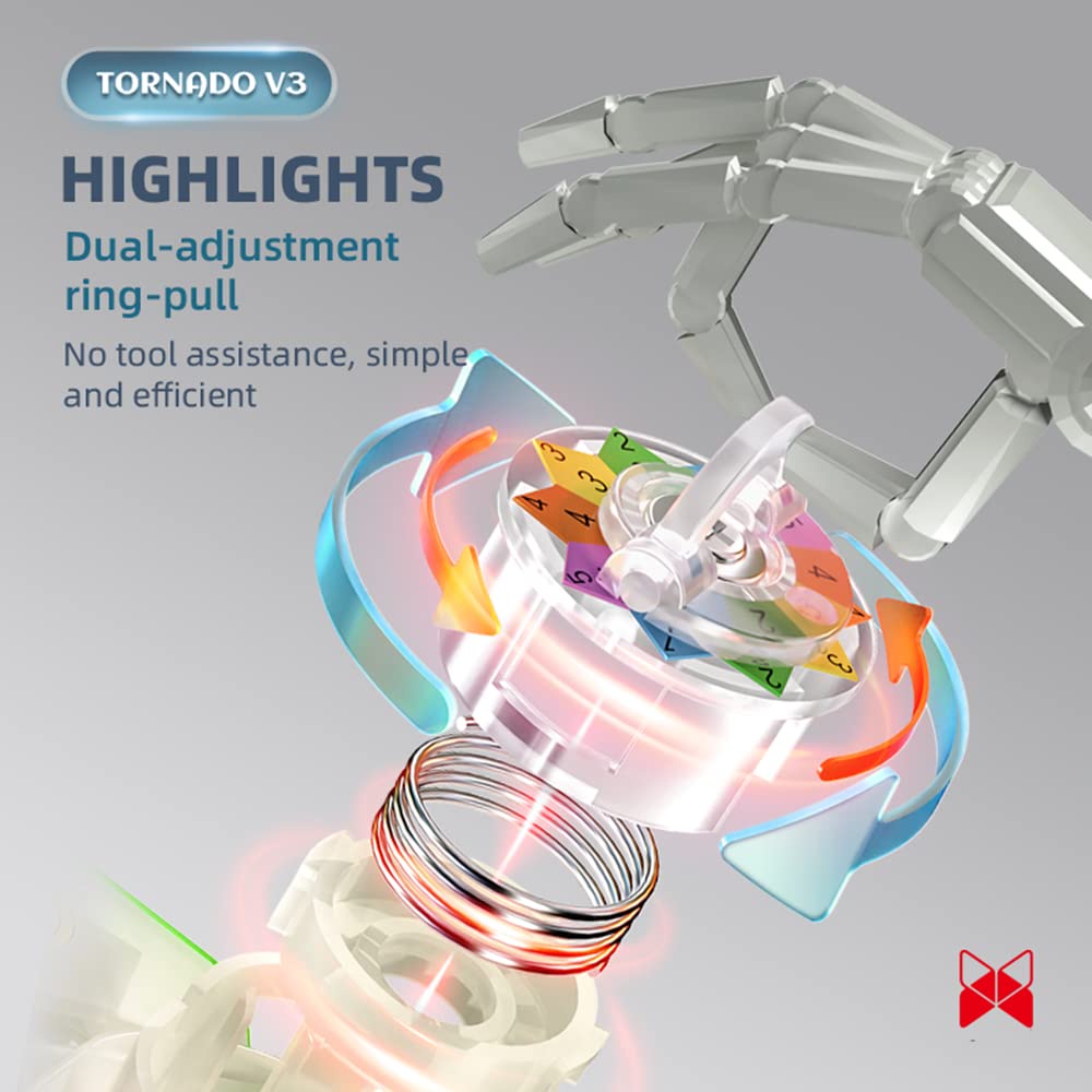 Qiyi X-Man Tornado V3M 3×3 Magnetic Magic Cube Tornado V3M Pioneer UV ปริศนา Fidget ของเล่น