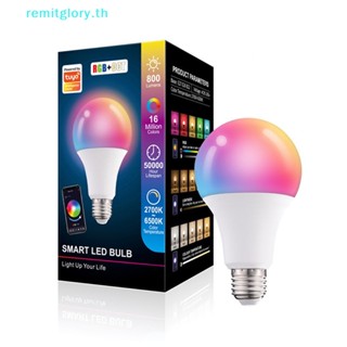 Remitglory หลอดไฟอัจฉริยะ LED 15W บลูทูธ E27 RGB หรี่แสงได้ สําหรับตกแต่งบ้าน TH