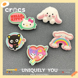 ใหม่ Crocs jibbitz หัวเข็มขัดรองเท้า Sanrio ซีรีส์รูรองเท้าดอกไม้ Crocs เสน่ห์การ์ตูนแอนิเมชั่นรองเท้าหัวเข็มขัดรองเท้าแตะอุปกรณ์เสริม