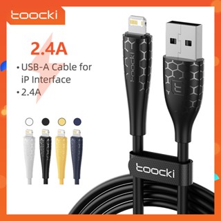 Toocki 2.4A Data Cable การชาร์จไฟอย่างรวดเร็ว USB ไปยัง iP Data Cable สำหรับ iPh 13 14 12 11 Data Cable