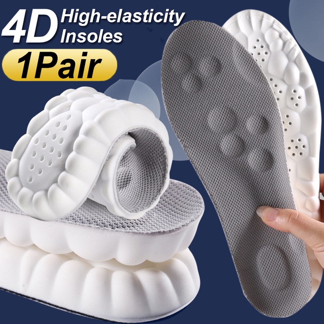 แผ่นโฟมนุ่มพิเศษ 4D ยืดหยุ่นสูง ระงับกลิ่นกาย ป้องกันแบคทีเรีย สําหรับรองเท้าวิ่ง