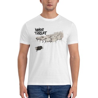 ใหม่ล่าสุด เสื้อยืด ผ้าฝ้าย พิมพ์ลาย Minor Threat Out Of Step สําหรับผู้ชาย