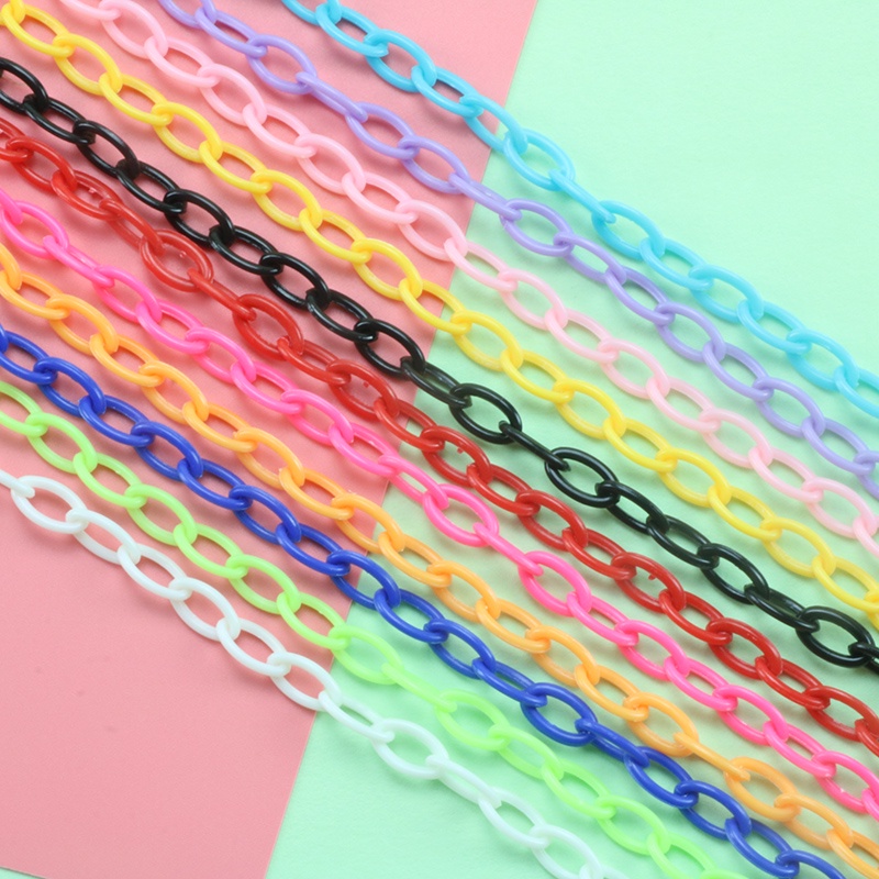 สายโซ่พลาสติกอะคริลิค ขนาด 8x13 มม. สําหรับคล้องแว่นตา Diy