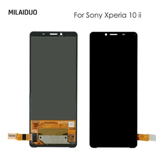 ของแท้ หน้าจอสัมผัส LCD สําหรับ Sony Xperia 10 II XQ-AU51 XQ-AU52 SO-41A ASCD digitizer