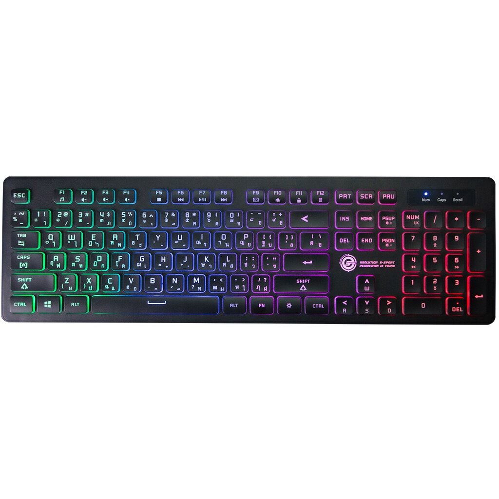 คีย์บอร์ดกันน้ำเกมส์มิ่ง Neolution E-Sport Wired Gaming Keyboard Agis - ประกัน 2 ปี