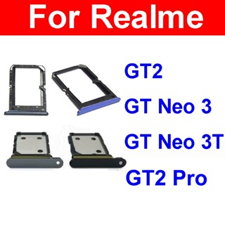 ถาดซิมการ์ด SD การ์ดรีดเดอร์ แบบเปลี่ยน สําหรับ Oppo Realme GT2 Pro GT Neo3 GT Neo 3T