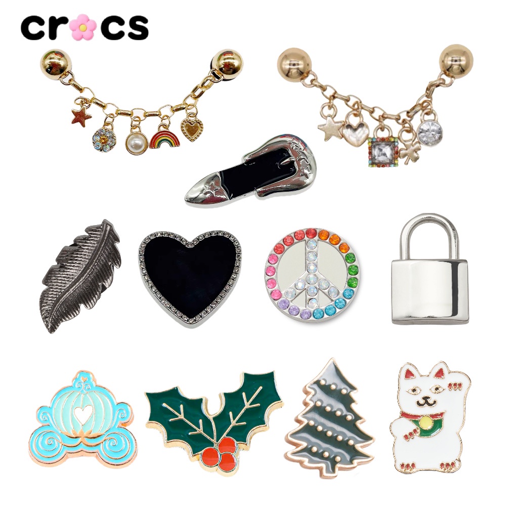Jibbitz crocs charms เครื่องประดับโลหะ คุณภาพสูง สไตล์สร้างสรรค์ DIY 2024 ตัวติดรองเท้า crocs