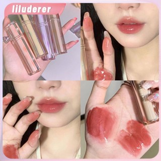 Cappulitini Crystal Iced Tea Mirror ลิปกลอส Nude Lip Tint ลิปสติกกันน้ำติดทนนาน Non-Stick Cup Jelly Lip Tint สามเหลี่ยมโปร่งใส HO