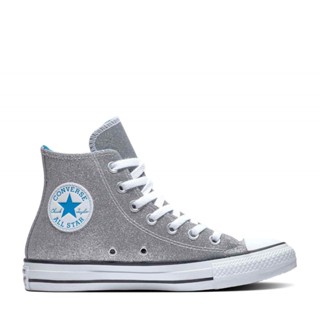 Converse รองเท้าผ้าใบ Sneakers CTAS Glitter Hi Silver ผู้หญิง Women สีเงิน - 572046CH1SIXX