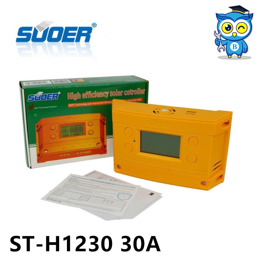Super Tools Suoer MPPT ST-H1230 Charge Controller 30A 12V/24V Solar System Battery Charge Controller 30A ST-H1230