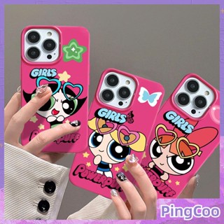 สำหรับ iPhone 14 Pro Max เคส iPhone สีแดงเคลือบเงา TPU เคสอ่อนกันกระแทกป้องกันกล้องตัวการ์ตูนน่ารักสาวเข้ากันได้กับ iPhone 13 Pro max 12 Pro Max 11 xr xs max 7 8Plus