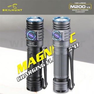 Skilhunt M200 V3 1400 Lumens 18650 ไฟฉาย LED แบบแม่เหล็ก ชาร์จไฟได้ สําหรับตั้งแคมป์ เดินป่า ตกปลา