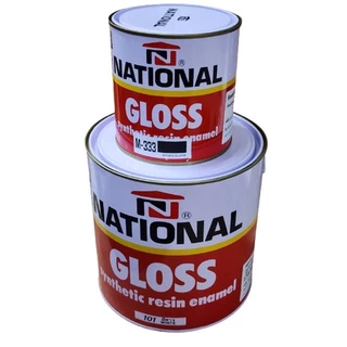National สีเคลือบเงา สีน้ำมัน สี ทาไม้ ทาเหล็ก เนชั่นแนล ขนาด 3.3 ลิตร