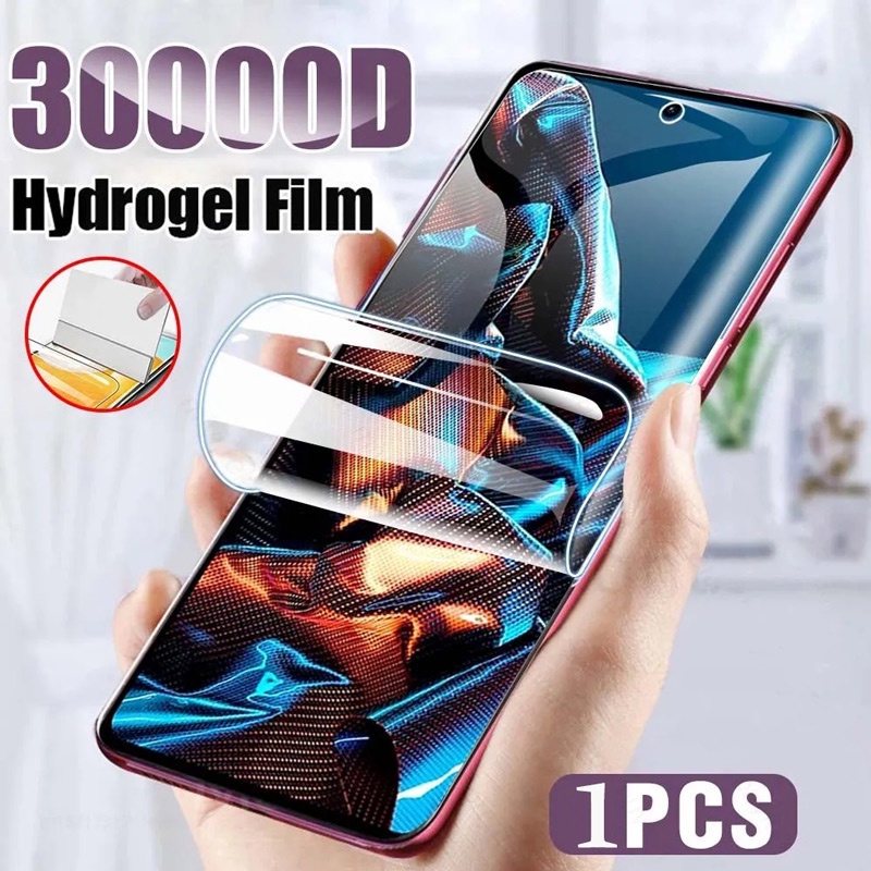 ฟิล์มไฮโดรเจลผิวโค้งเต็มรูปแบบใช้สำหรับ Xiaomi Poco M7 C75 C61 C65 C55 C50 C40 X7 X6 X5 X4 X3 NFC F7