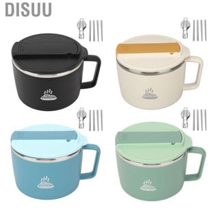 Disuu Ramen Cooker Bowl  Double Layer Phone Slot 1200ml Microwave Noodle Bowl  Scalding  for School