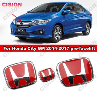 กรอบพวงมาลัย โลโก้ 3D ด้านหน้า และด้านหลัง อุปกรณ์เสริม สําหรับ Honda City GM 2014-2017