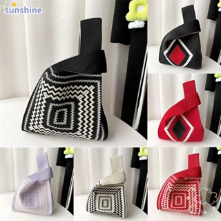 Ssunshine กระเป๋าถือ ผ้าถัก แฮนด์เมด ขนาดเล็ก น่ารัก
