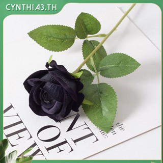 อุปกรณ์เสริมดอกไม้ประดิษฐ์ Flannel Rose Head วัสดุตกแต่งงานแต่งงานของตกแต่งบ้าน Cynthia