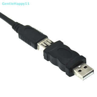 Gentlehappy Firewire IEEE 1394 อะแดปเตอร์กล้อง MP3 ตัวเมีย 6 Pin เป็น USB 2.0 Type A ตัวผู้ สีดํา สําหรับโทรศัพท์มือถือ