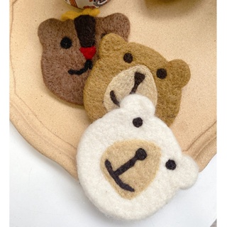 Youpin Bear Wool Felt Coaster ที่รองแก้วเครื่องดื่มตกแต่งฉนวนกันลื่นน่ารักน่ารักสำหรับกาแฟ