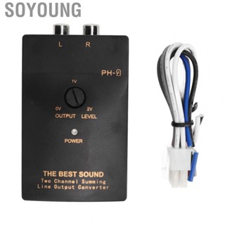 Soyoung RCA Line Output Converter  50W Fast Bass Response ABS 20Hz To 20KHz Car Audio Converter  for Vehicles