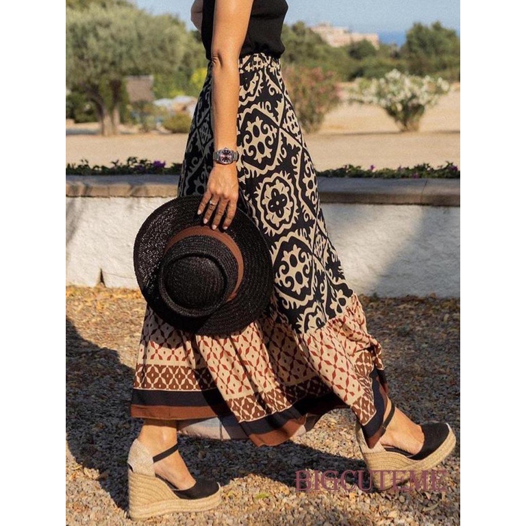 []- กระโปรงยาว จีบรอบ ทรงเอ สไตล์วินเทจ ย้อนยุค ฤดูร้อน ฤดูใบไม้ผลิ สตรีท ปาร์ตี้ สําหรับผู้หญิง - รูปที่ 2