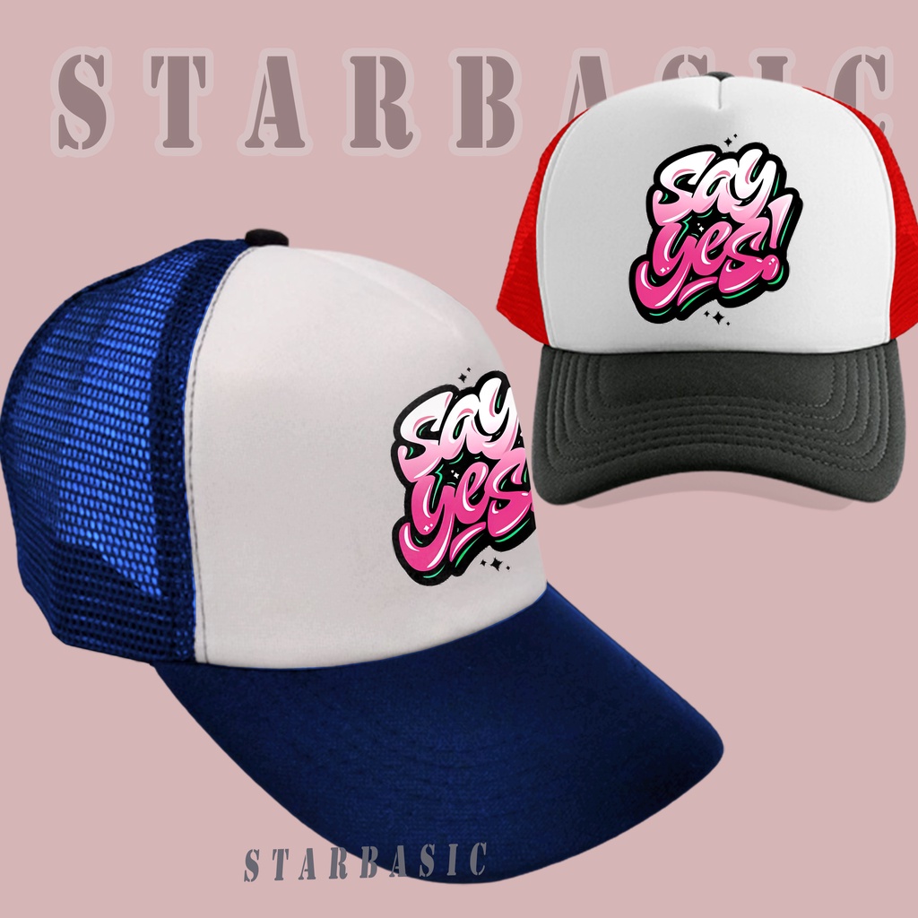 Say Yes Mesh Hat - Trucker Hat - Mens Mesh Hat - Mens Trucker Hat - Costume Hat - Baseball Hat - Sta