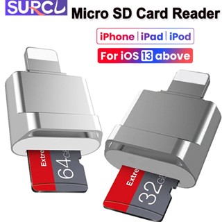 อะแดปเตอร์การ์ดรีดเดอร์ Micro SD สําหรับ iPhone iPad iPhone 13 12 Pro 11 X XR Max 8 รองรับระบบ iOS 13 ขึ้นไป