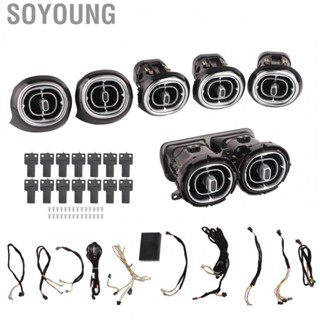 Soyoung 7pcs 64 Color Front Rear  Turbine Air Vent Ambient Light Kits for Mercedes‑Benz C‑Class W206 S206 2022+