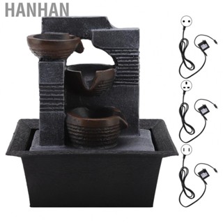 Hanhan 4 Tier Tabletop Water Fountain  Resin Tabletop Water Fountain  for Study for TV Cabinet