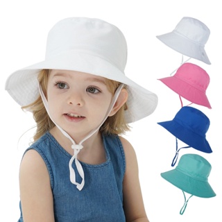 Childrens sun hat, babys breathable basin hat, beach hat, Bucket hat (12.93)