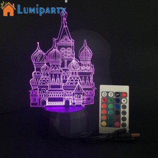 Lumiparty โคมไฟกลางคืน LED ฐานไฟ 3D ไล่โทนสี หลากสีสัน (ไม่มีไฟ)