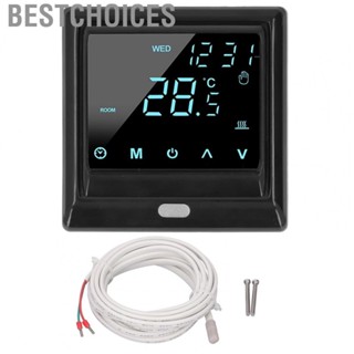 Bestchoices Thermostat  AC85V‑250V  Temperature Compensation LCD Touchscreen Intelligent Temperature Controller for Home