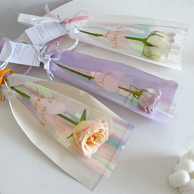 ถุงกระดาษห่อดอกไม้ กันน้ํา สีสันสดใส เหมาะกับของขวัญวันสตรี
