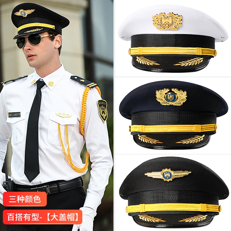 [คลังสินค้าพร้อม] New Arrival Security Big Cap All-Match Hat Aviation Pilot Air Big Cap Cap Cap Cap 