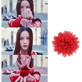 แหวนนิ้วมือ รูปดอกไม้ Blackpink Jisoo ME Solo Tangan Camelia แบบปรับได้ 2 ชิ้น