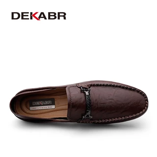 Dekabr รองเท้าโลฟเฟอร์ หนังวัวแท้ แบบนิ่ม หรูหรา คุณภาพสูง แฟชั่นฤดูร้อน สําหรับผู้ชาย ไซซ์ 35-49