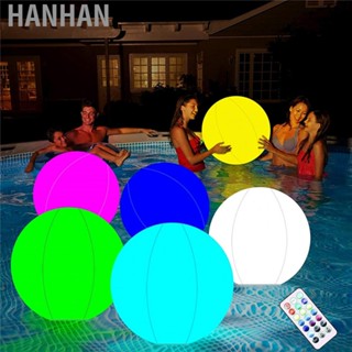 Hanhan Inflatable Light Up Beach Ball PVC 16 Colors  Control  Beach Ball for Swimming Pool