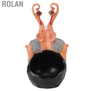 Rolan Table Key Bowl  Resin Elephant Style Key Storage Bowl Eye Catching  for Hotel