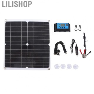 Lilishop Solar Panel Kit 20W 12V Monocrystalline IP65  DIY Solar Panel With 1