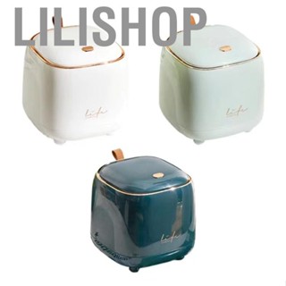 Lilishop Small Desktop Trash Bin  Large Opening Push Type Desktop Trash Bin with Lid for Kitchen