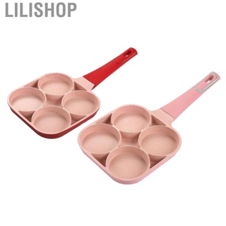 Lilishop 4 Hole Egg Frying Pan  Rugged 4 Omelet Cooker Pan Non Stick Flat Bottom  for Kitchen