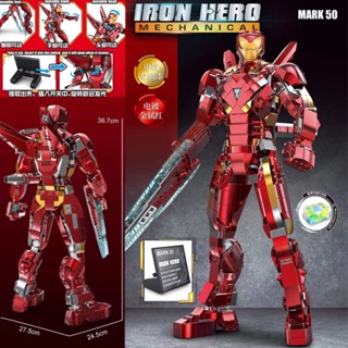 ของเล่นตัวต่อเลโก้ ฟิกเกอร์หุ่นยนต์ Iron Man Anti-Hulk Mecha Robot สําหรับเด็กผู้ชาย