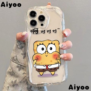 เคสป้องกันโทรศัพท์มือถือใส แบบนิ่ม ลายสพันจ์บ็อบ สําหรับ Apple Iphone 14 1112 promax FL7 8p xs✅1 เคสโทรศัพท์มือถือนิ่ม แบบใส กันกระแทก สําหรับ 13xr Z9BD