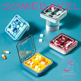 Somedayzl กล่องเก็บยา วิตามิน แบบพลาสติก 4 ช่อง กันน้ํา สะดวกสบาย