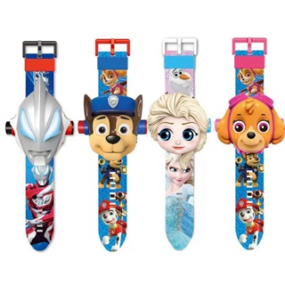 Paw Patrol Toy Projection Childrens Watch Ultraman Cartoon Luminous Electronic Watch Toddler Gifts for Boys and Girls Hot Sale 3UjU